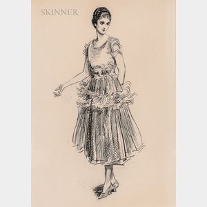 Charles Dana Gibson (American, 1867-1944) A Fashionable Young Lady