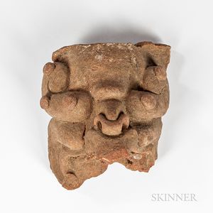Pre-Columbian Terra-cotta Head Fragment