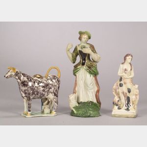 Three Staffordshire Lead Glazed Earthenware Figures