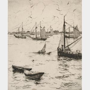 Frank Weston Benson (American, 1862-1951) Portsmouth Harbor