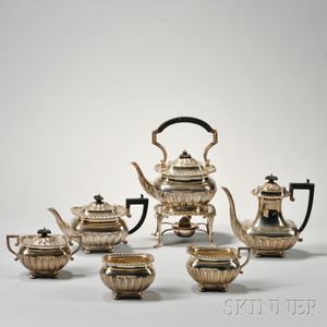 Six-piece George V Sterling Silver Tea and Coffee Service