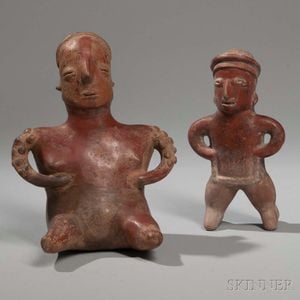 Two Colima Pottery Figures