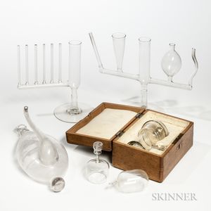 Six Pieces of Chemical Glassware