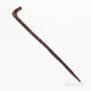 Maori Carved Wood Walking Stick
