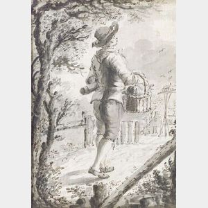 Dutch School, 18th Century Boy Walking