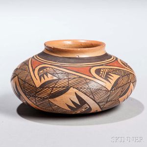 Small Hopi Polychrome Pottery Bowl by Rachel Nampeyo