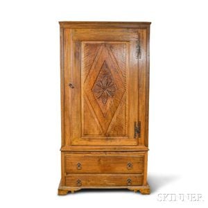 French Provincial Carved Walnut Cabinet