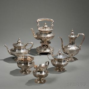 Six-piece Shreve, Crump & Low Sterling Silver Tea and Coffee Service
