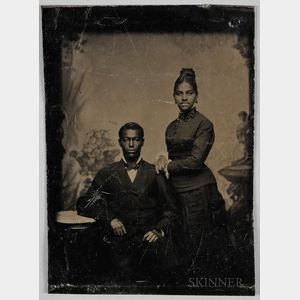 Tintype Depicting an African American Couple
