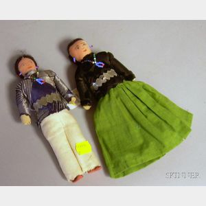 Pair of Navajo Cloth Dolls