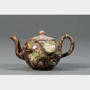 Staffordshire Lead Glazed Creamware Teapot