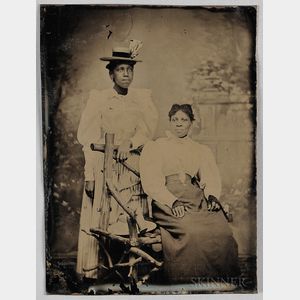 Tintype Depicting Two African American Women