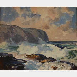 Harry Russell Ballinger (American, 1892-1993) Seascape.