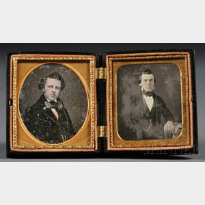 Two Sixth Plate Daguerreotype Portraits of Young Men