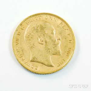 1902-S British Gold Sovereign. 