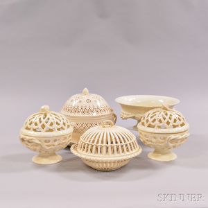 Six Wedgwood Queen's Ware Serving Dishes