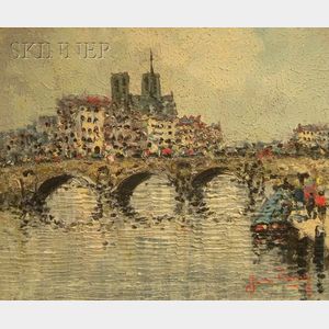 Jean Remy (French, b. 1893) Bridge Across the Seine