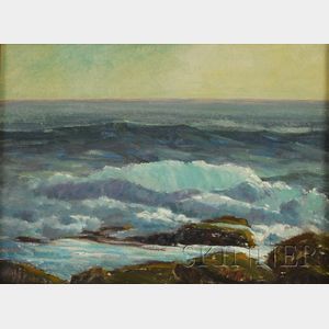 Nord Bowlen (American, 1909-2001) Seascape.