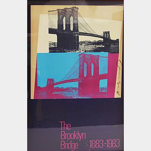 After Andy Warhol (American, 1928-1987) Brooklyn Bridge Centennial Poster