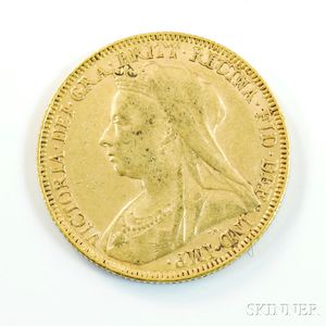 1893 British Gold Sovereign. 