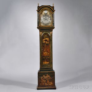 William Rust Japanned Longcase Clock