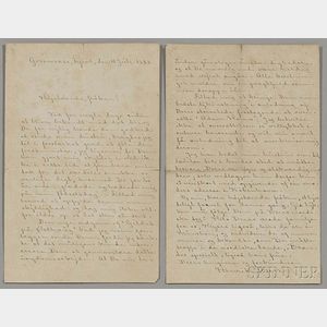 Ibsen, Henrik (1828-1906) Autograph Letter Signed, Gossensass, Tyrol, 4 July 1883.