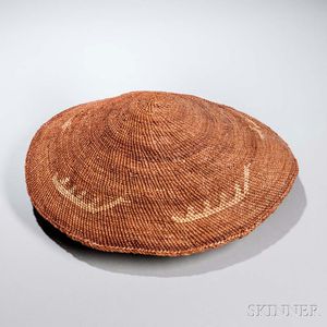 Makah Twined Pictorial Hat