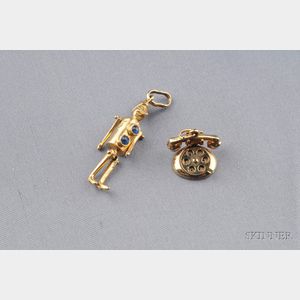 Two 14kt Gold Charms