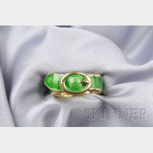 18kt Gold and Enamel Ring, Cartier