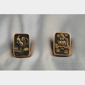 Shakudo "Day and Night" Cuff Buttons