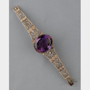 Amethyst and Diamond Bracelet