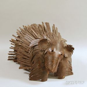 Iron Sculpture of a Porcupine