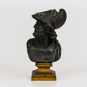 French Bronze Bust of Ajax