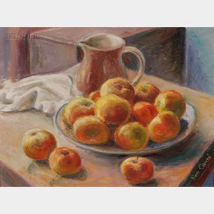 Ben Carré (American, 1883-1978) Still Life with Peaches.