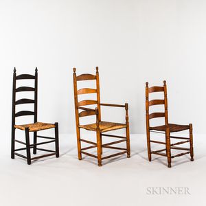 Three Ladder-back Chairs