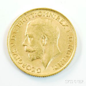 1911 British Gold Sovereign. 