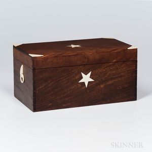Mahogany and Whale's-tooth-inlaid Box