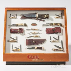 Countertop Store Display of Case Knives