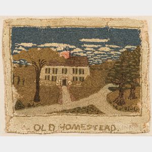 Yarn-sewn "Old Homestead" Mat