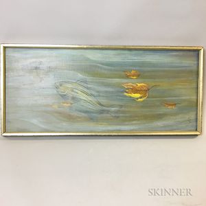 Framed Oil on Board Fish Scene from the Charles Child Studio