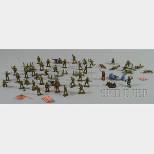 Large Group of Mostly English Metal Toy Soldiers