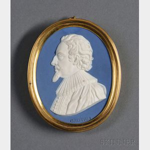 Wedgwood & Bentley Jasper Portrait Medallion of Grotius