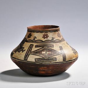 Polacca Polychrome Pictorial Pottery Jar