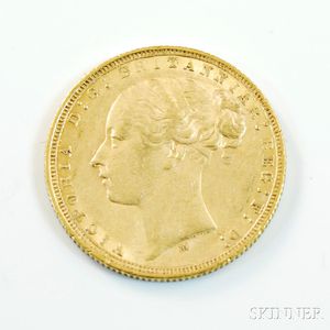 1875 British Gold Sovereign. 