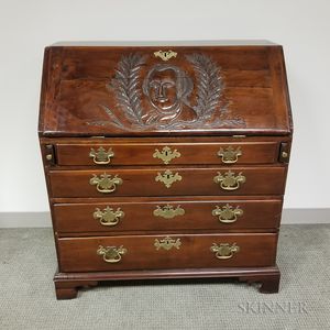 Centennial Colonial Revival Carved Mahogany Slant-lid Desk
