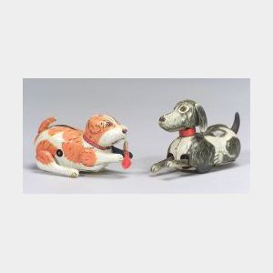 Two Marx Tin Dog Toys.