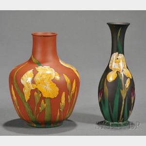 Two Wedgwood Iris Kenlock Ware Vases