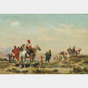 Georges Washington (French, 1827-1910) Turkish Cavalry Taking Leave of Their Families