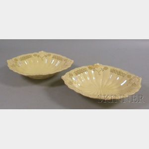 Two Leeds-type Creamware Serving Dishes