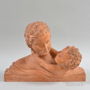 Terra-cotta Bust of a Mother and Child
